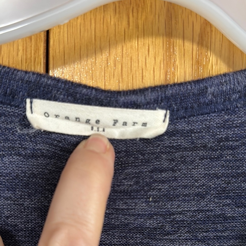 Blue V-Neck Sweater - Picture 2 of 5